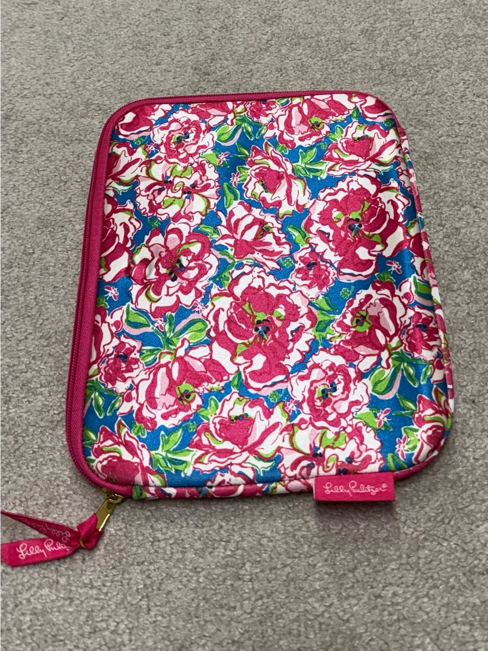 New Lilly Pulitzer Pink Floral Tablet Sleeve.